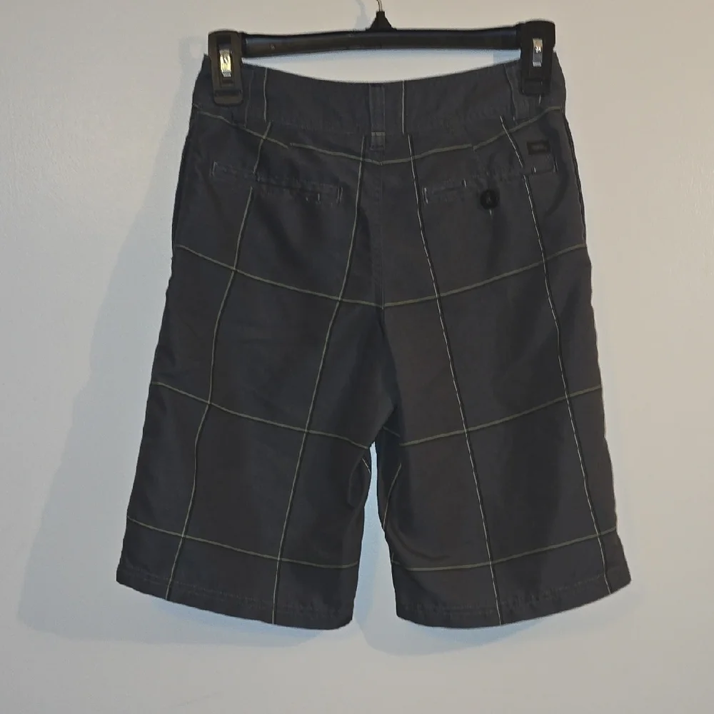 Tony Hawk Kids Dark Gray Grid Swim Trunks LOT-M